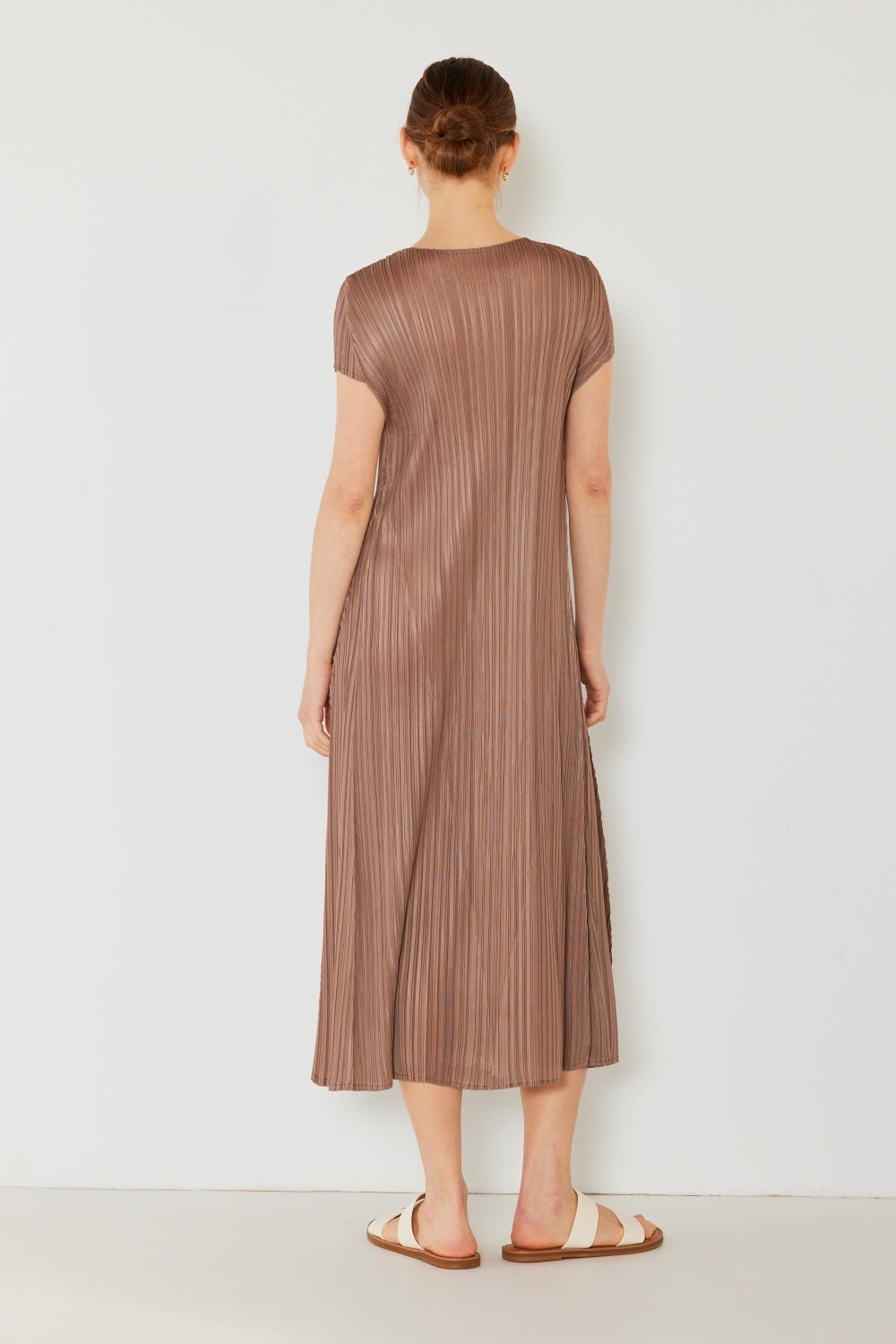 Marina West Swim Pleated Cap Sleeve A-Line Dress - AnAs Market