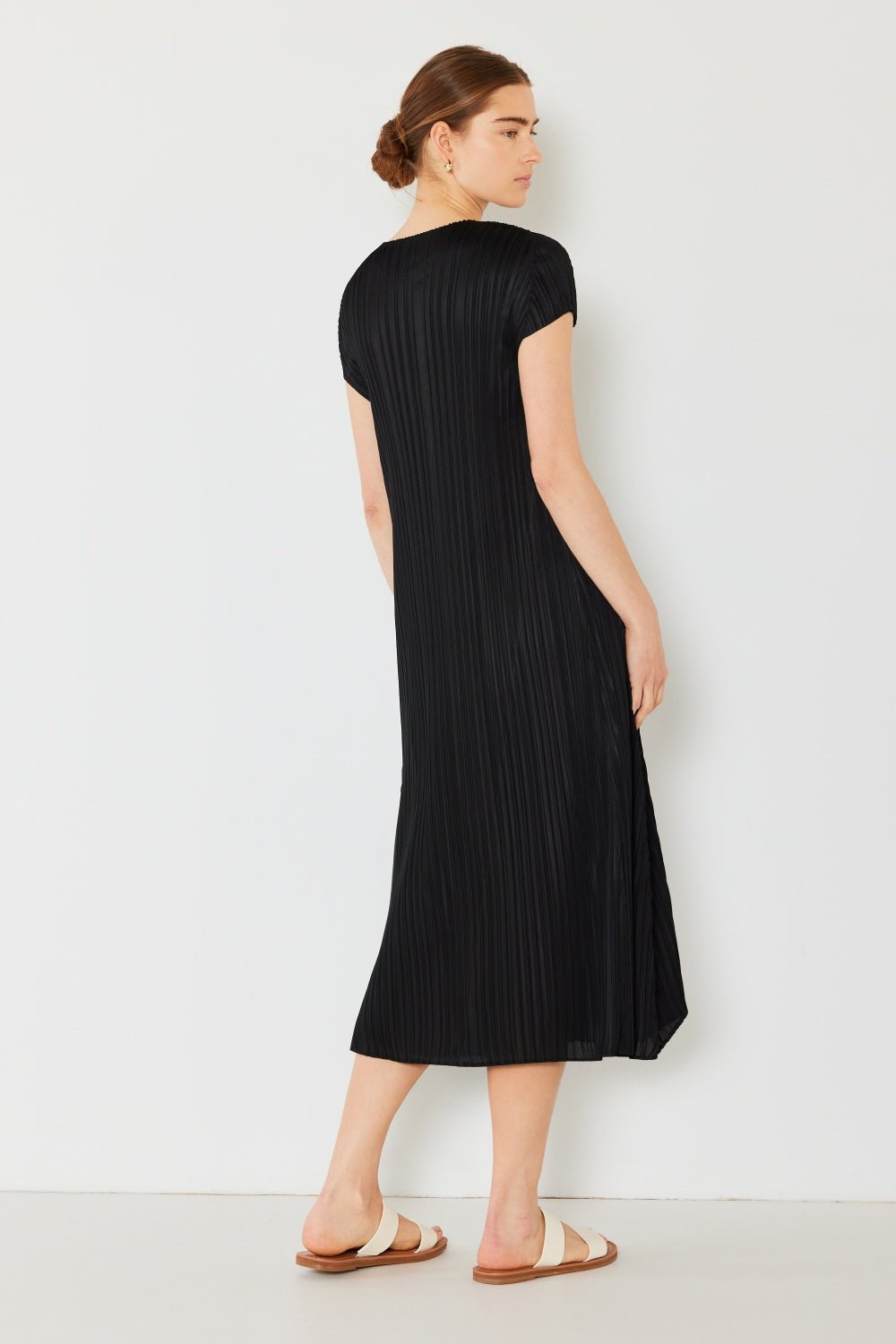 Marina West Swim Pleated Cap Sleeve A-Line Dress - AnAs Market