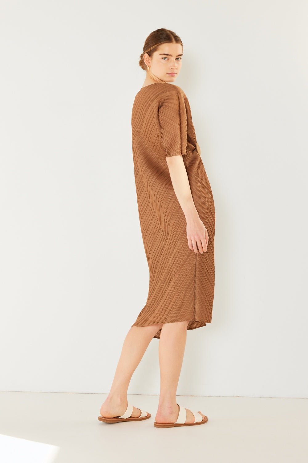 Marina West Swim Pleated Dolman Sleeve Dress - AnAs Market