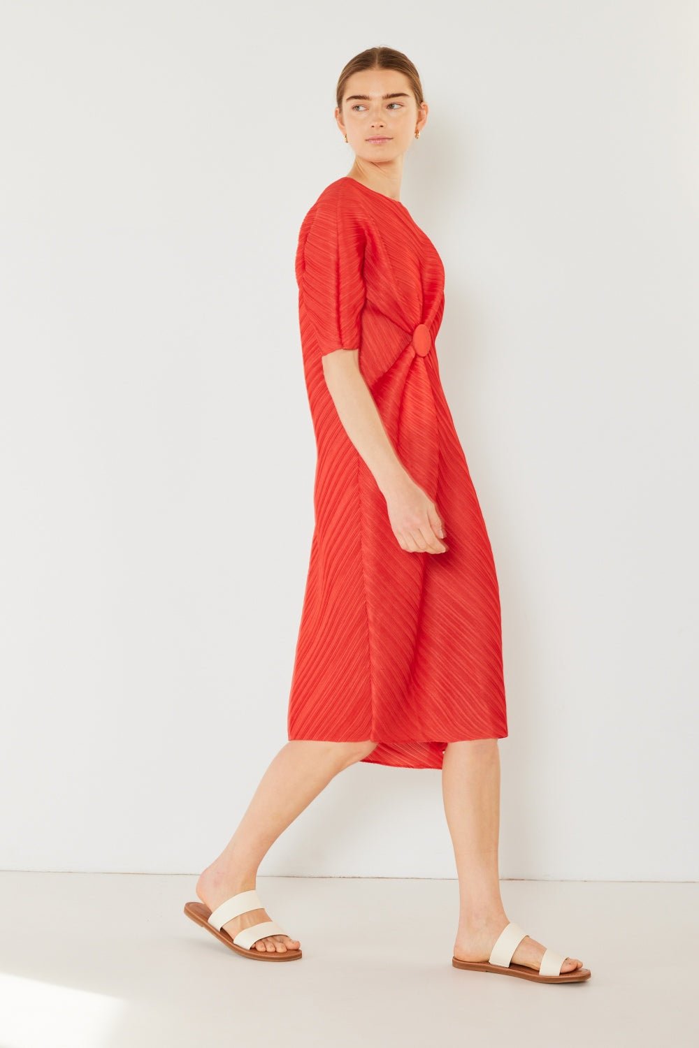 Marina West Swim Pleated Dolman Sleeve Dress - AnAs Market