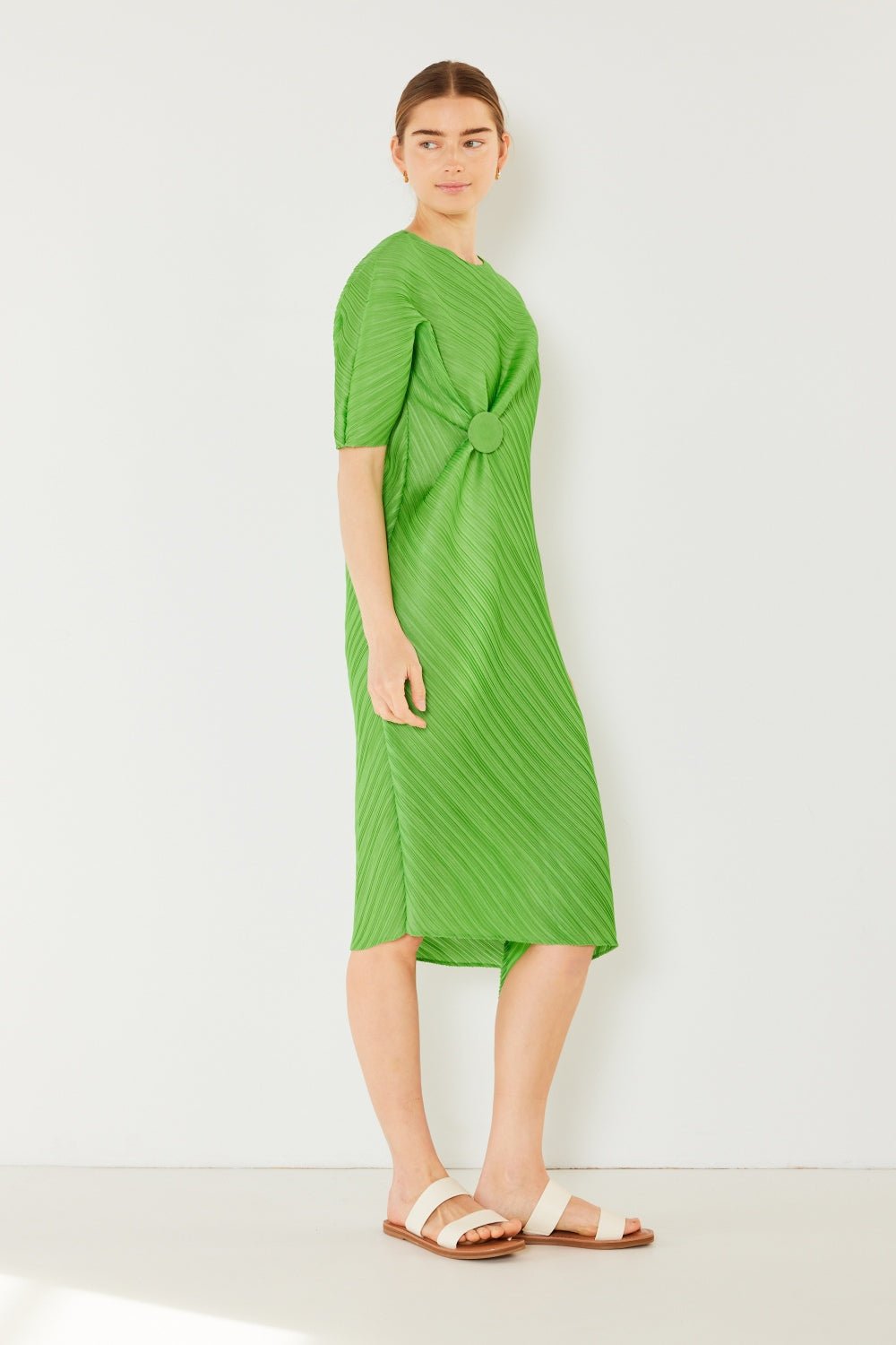 Marina West Swim Pleated Dolman Sleeve Dress - AnAs Market