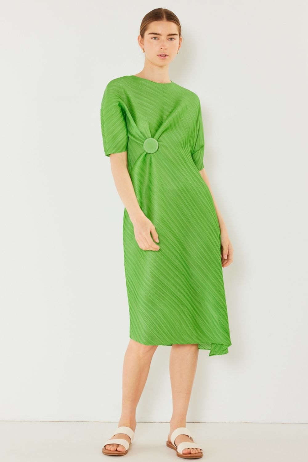 Marina West Swim Pleated Dolman Sleeve Dress - AnAs Market