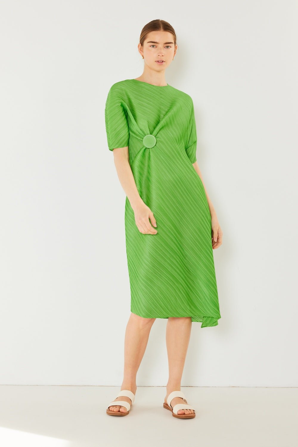 Marina West Swim Pleated Dolman Sleeve Dress - AnAs Market