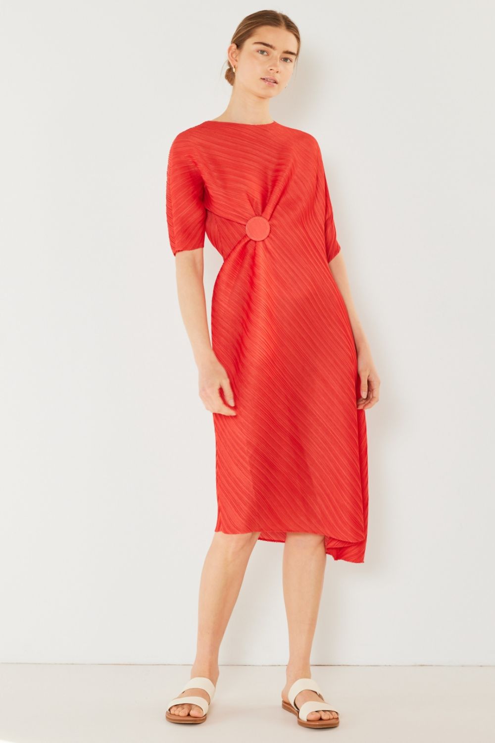 Marina West Swim Pleated Dolman Sleeve Dress - AnAs Market