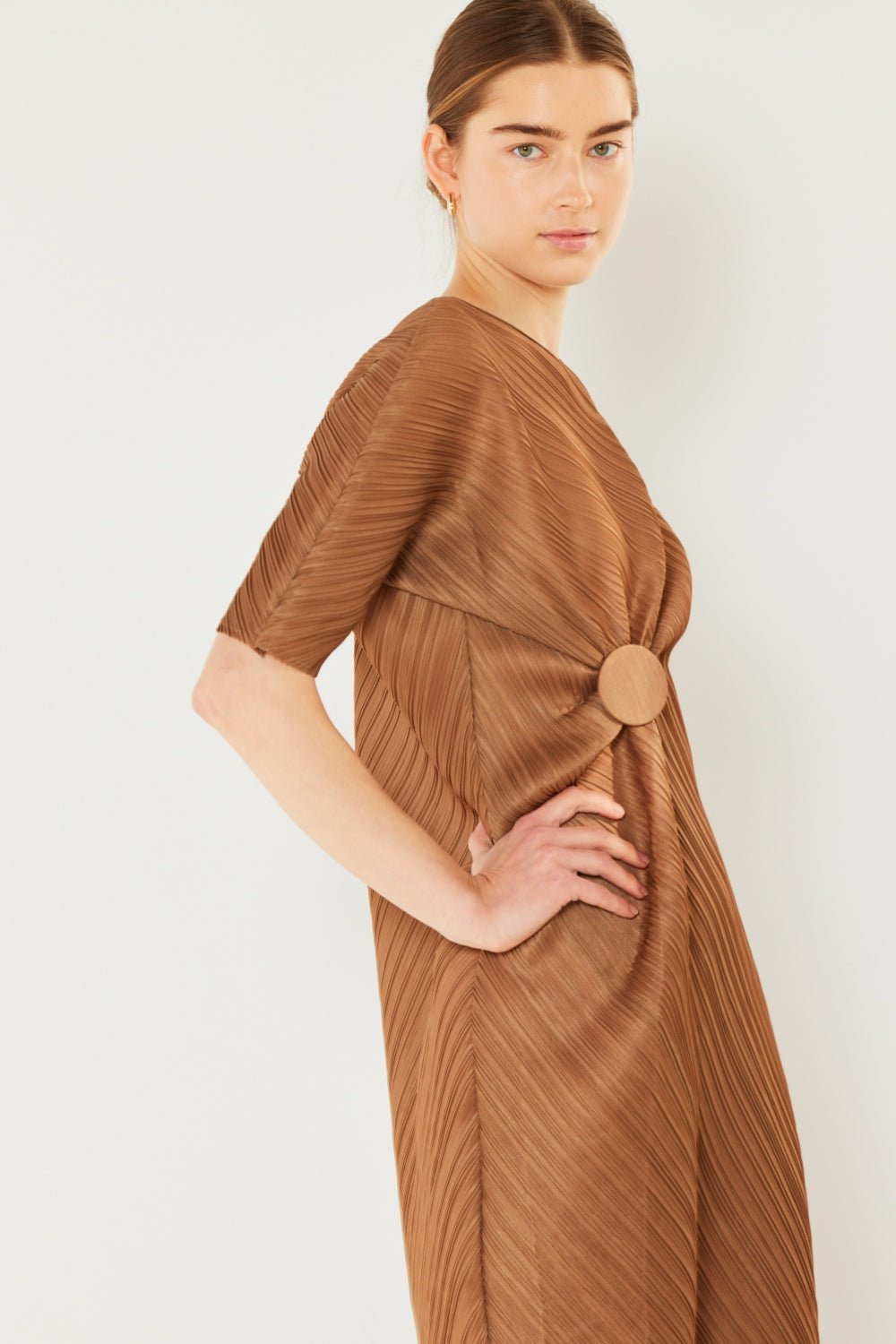 Marina West Swim Pleated Dolman Sleeve Dress - AnAs Market