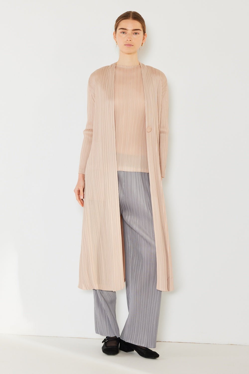 Marina West Swim Pleated Long Sleeve Cardigan - AnAs Market