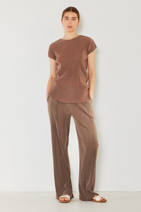 Marina West Swim Rib Pleated Elastic-Waist Wide Leg Pants - S. M. & Co. Wide Leg Pants