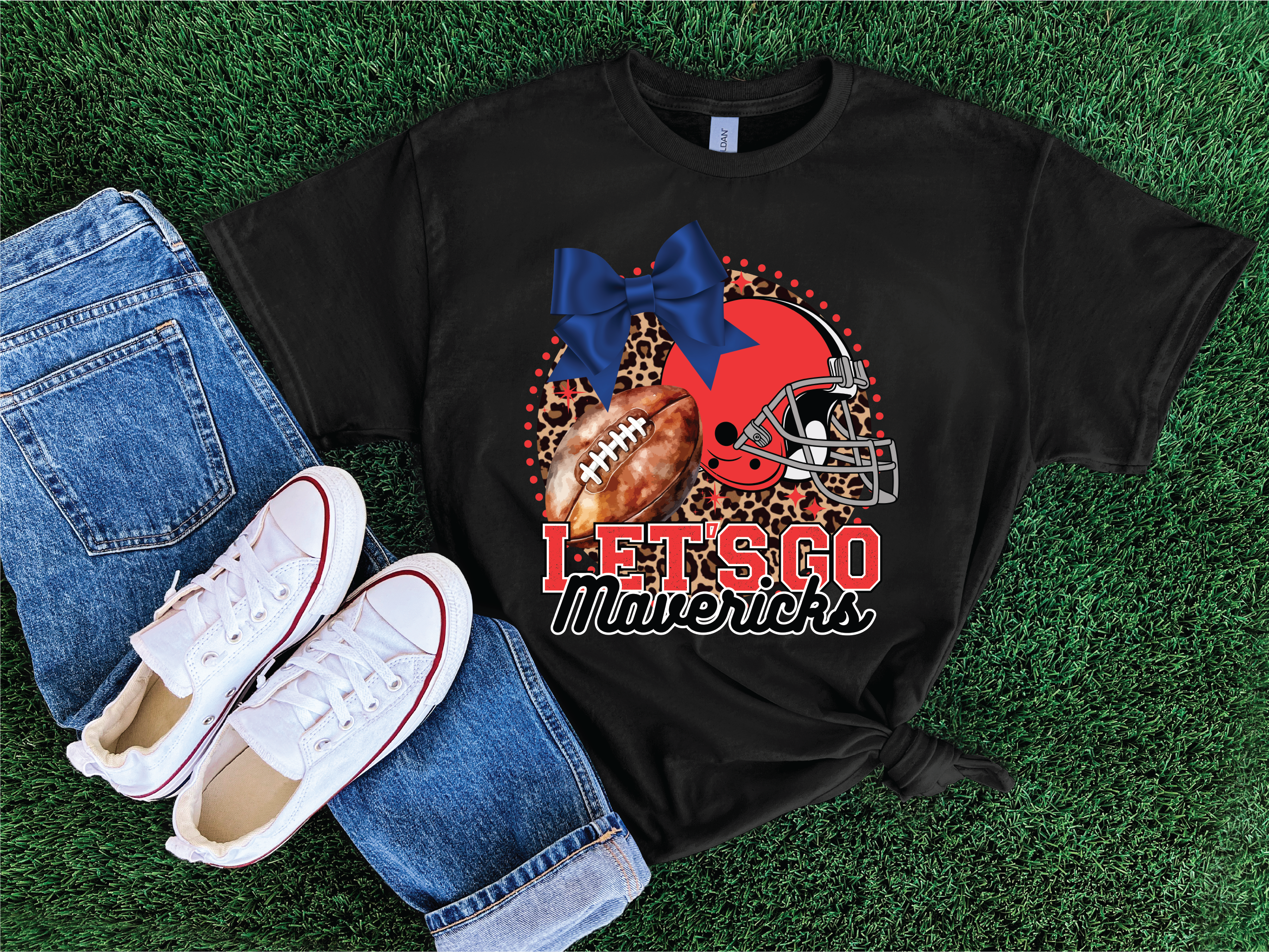 Let's Go School Spirit Tee- Mavericks