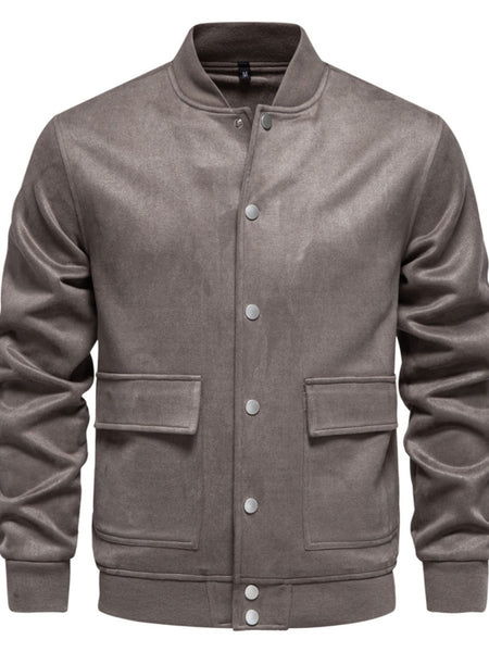 Men's Baseball Collar Snap Down Jacket - S. M. & Co.