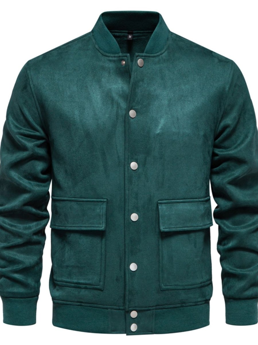 Men's Baseball Collar Snap Down Jacket - S. M. & Co.