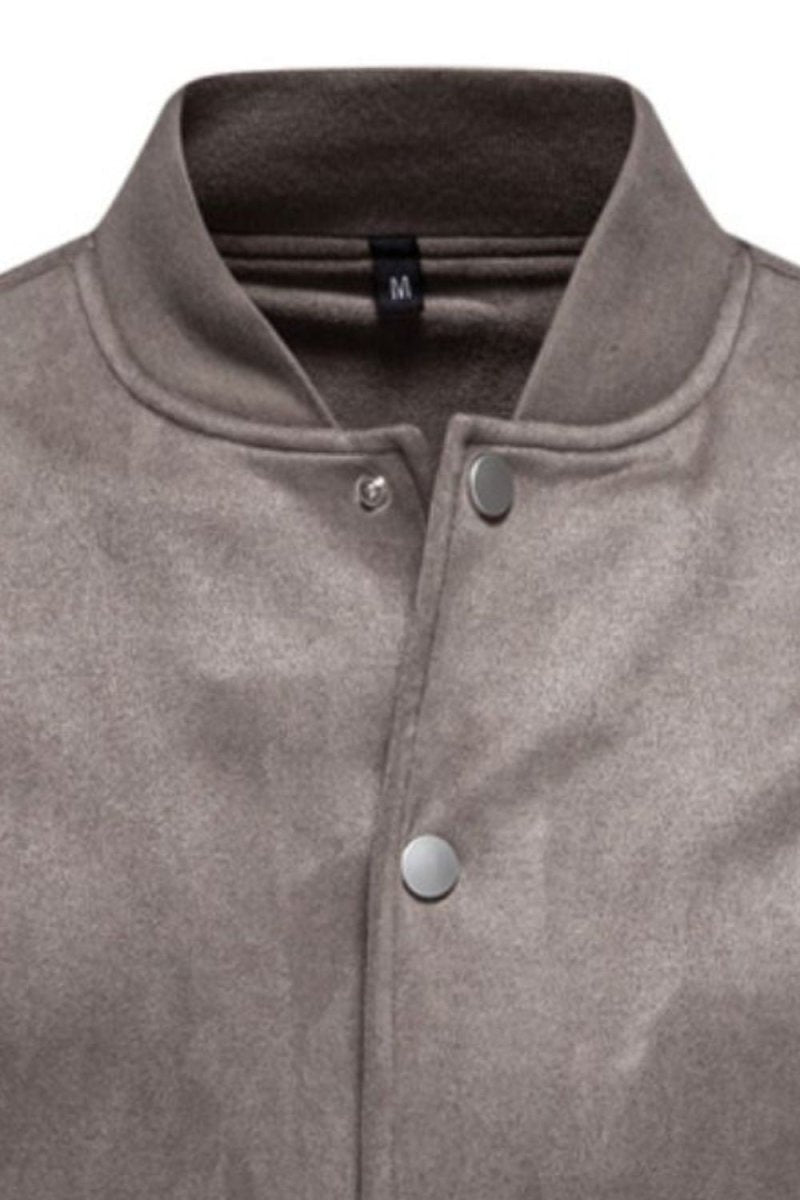 Men's Baseball Collar Snap Down Jacket - S. M. & Co.