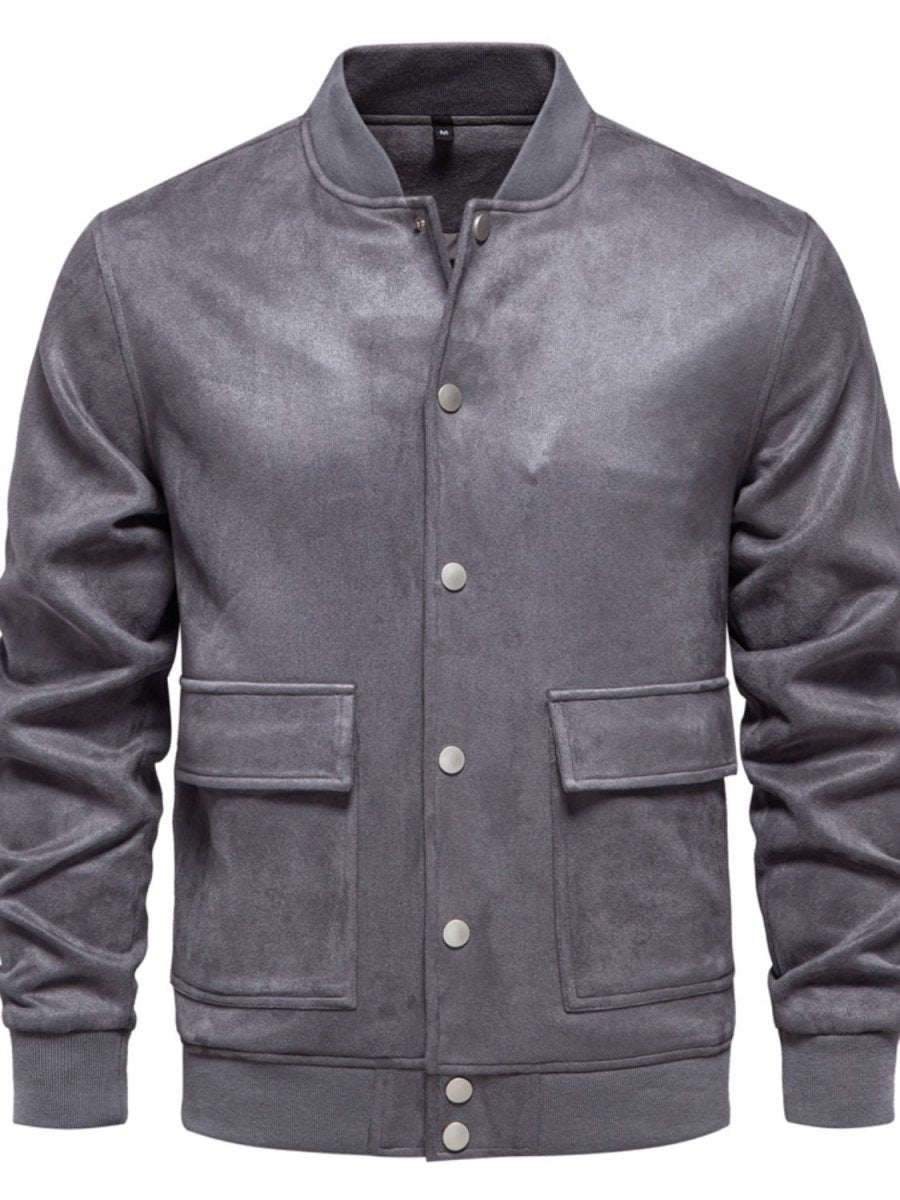 Men's Baseball Collar Snap Down Jacket - S. M. & Co.