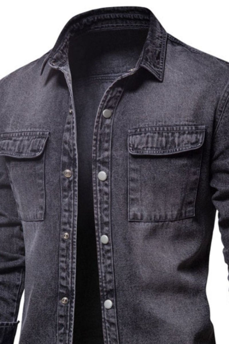Men's Button Down Chest Pocket Denim Jacket - S. M. & Co.