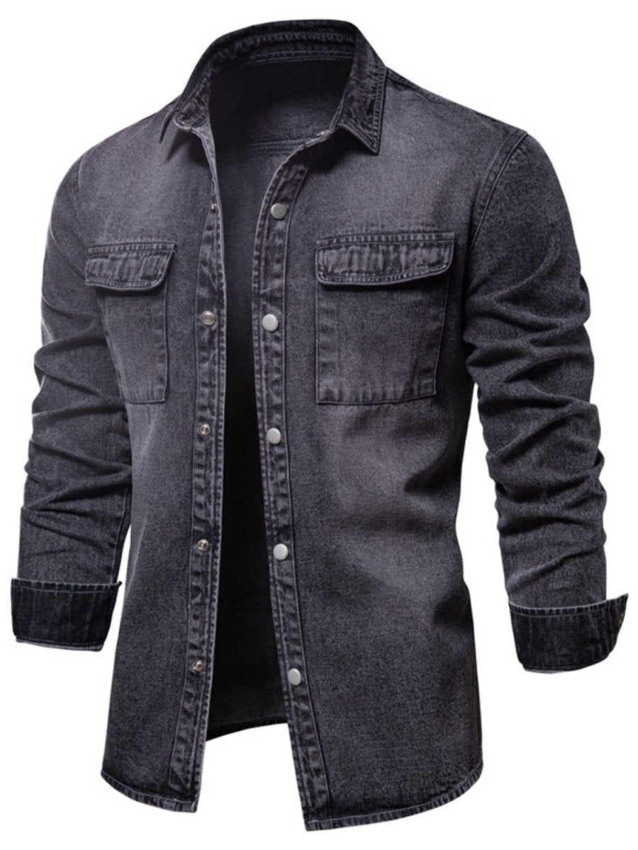 Men's Button Down Chest Pocket Denim Jacket - S. M. & Co.