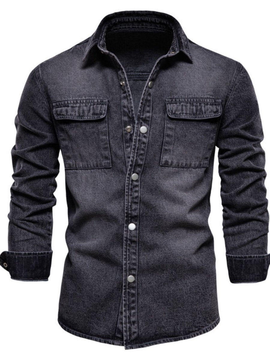 Men's Button Down Chest Pocket Denim Jacket - S. M. & Co.