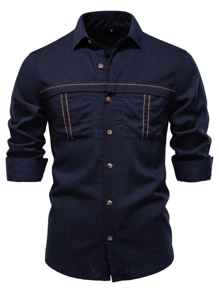 Men's Button Down Collared Neck Shirt - S. M. & Co.