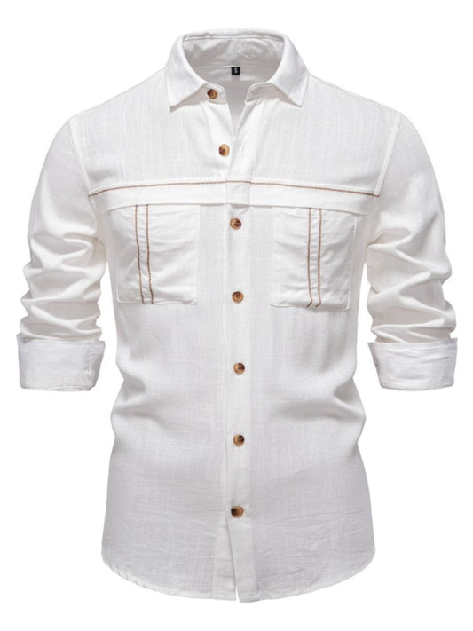 Men's Button Down Collared Neck Shirt - S. M. & Co.
