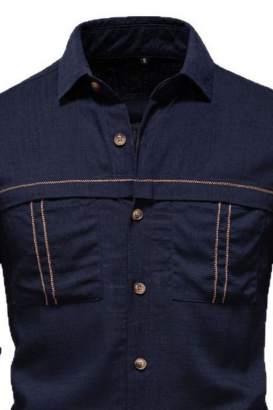 Men's Button Down Collared Neck Shirt - S. M. & Co.