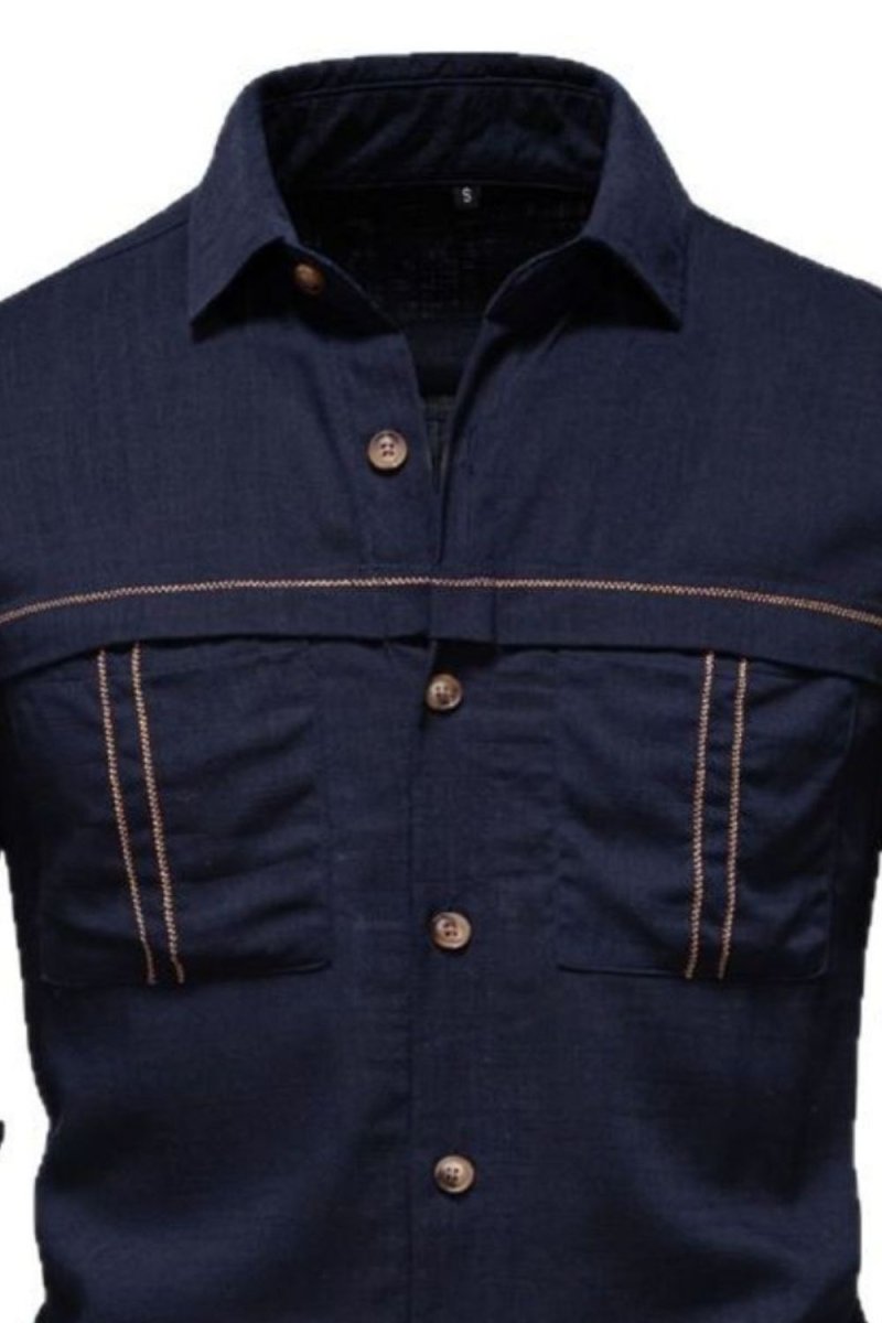 Men's Button Down Collared Neck Shirt - S. M. & Co.