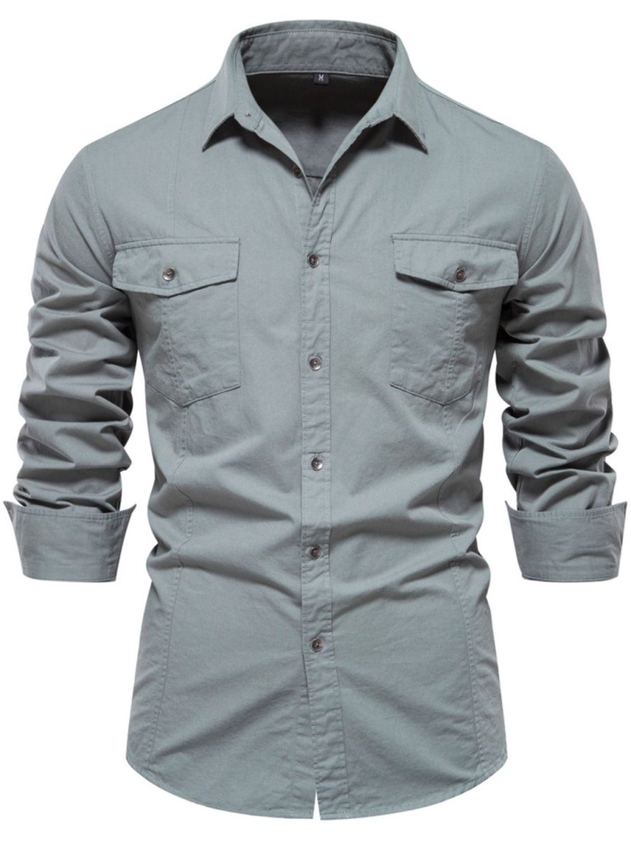 Men's Button Down Collared Neck Shirt - S. M. & Co.