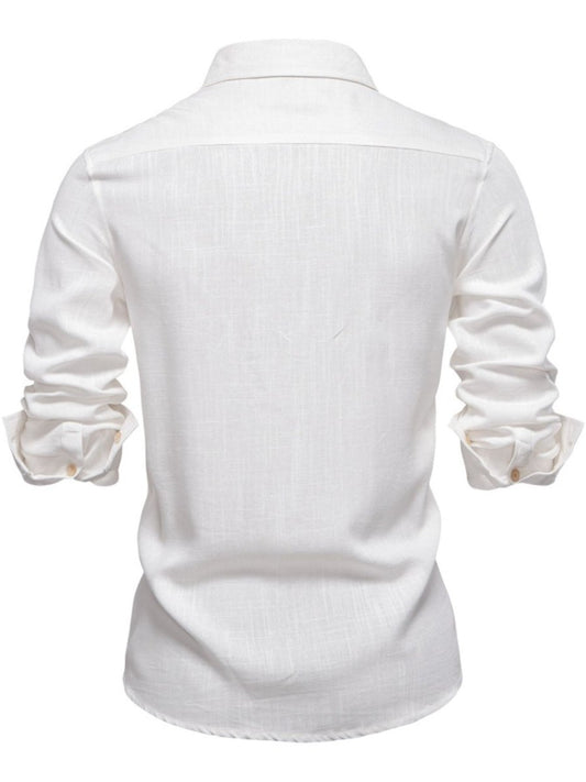 Men's Button Down Collared Neck Shirt - S. M. & Co.