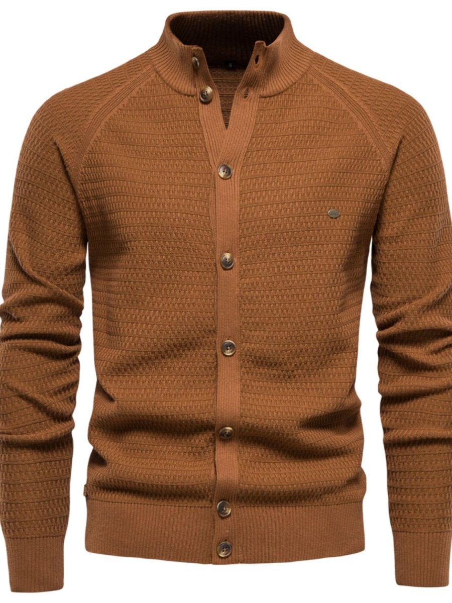 Men's Button Down Long Sleeve Cardigan - S. M. & Co.