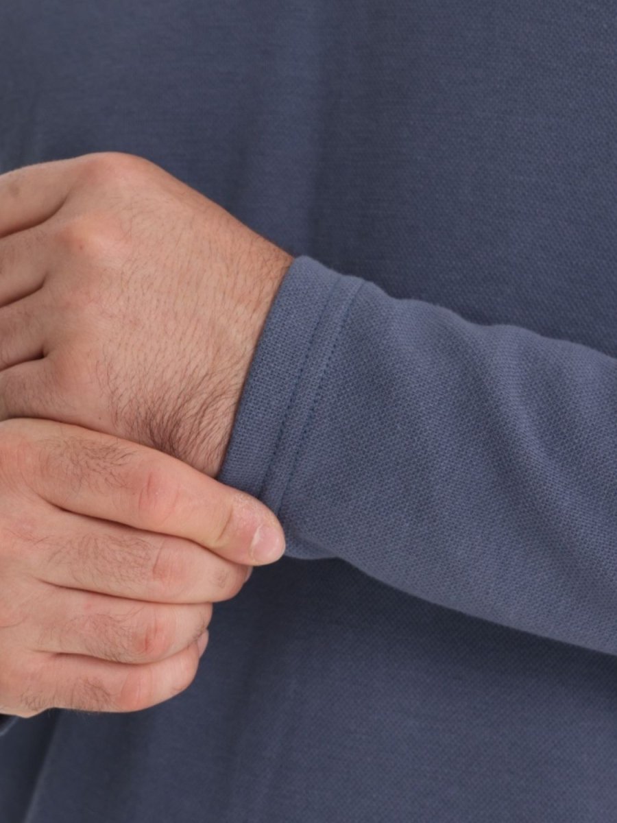 Men's Collared Neck Long Sleeve Polo - S. M. & Co.