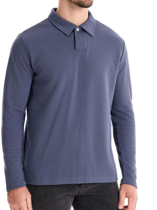 Men's Collared Neck Long Sleeve Polo - S. M. & Co.