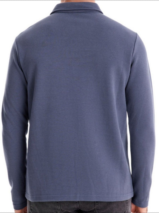 Men's Collared Neck Long Sleeve Polo - S. M. & Co.