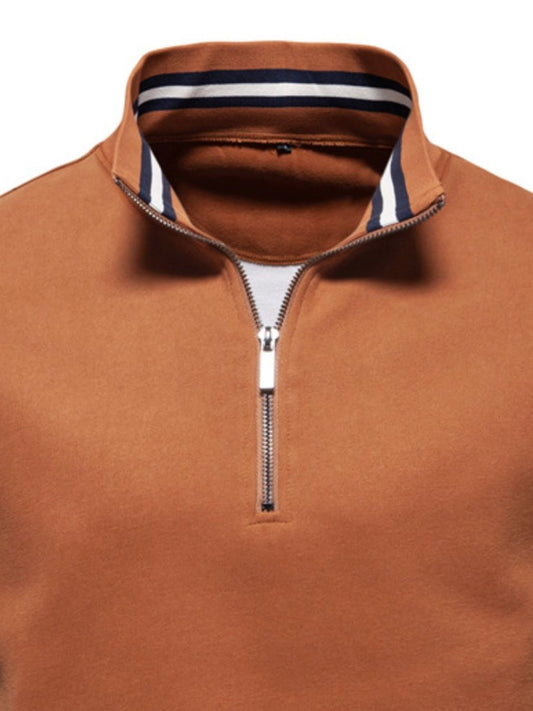 Men's Color Block Long Sleeve Polo - S. M. & Co.