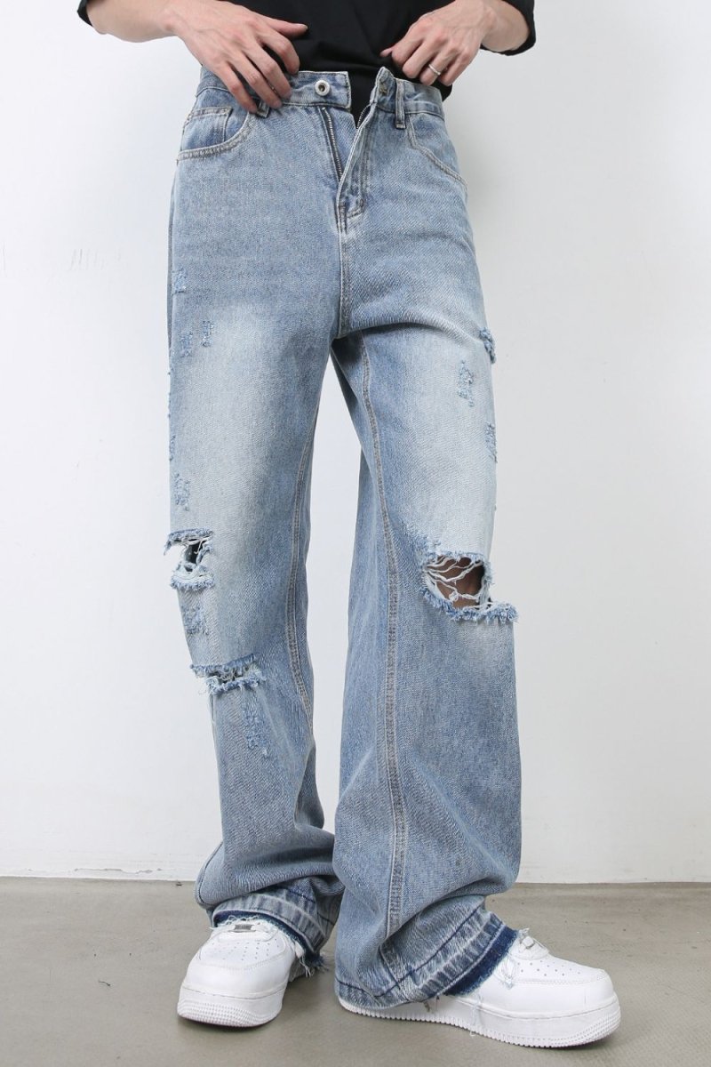 Men's Distressed Baggy Jeans - S. M. & Co.