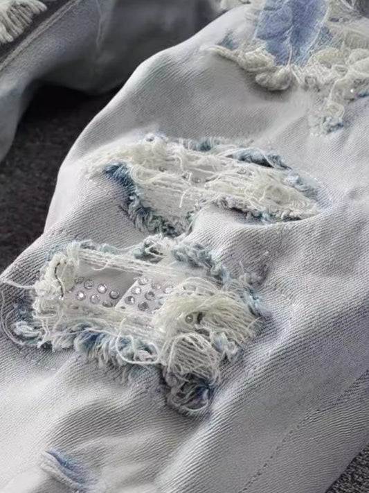 Men's Distressed Jeans with Pockets - S. M. & Co.