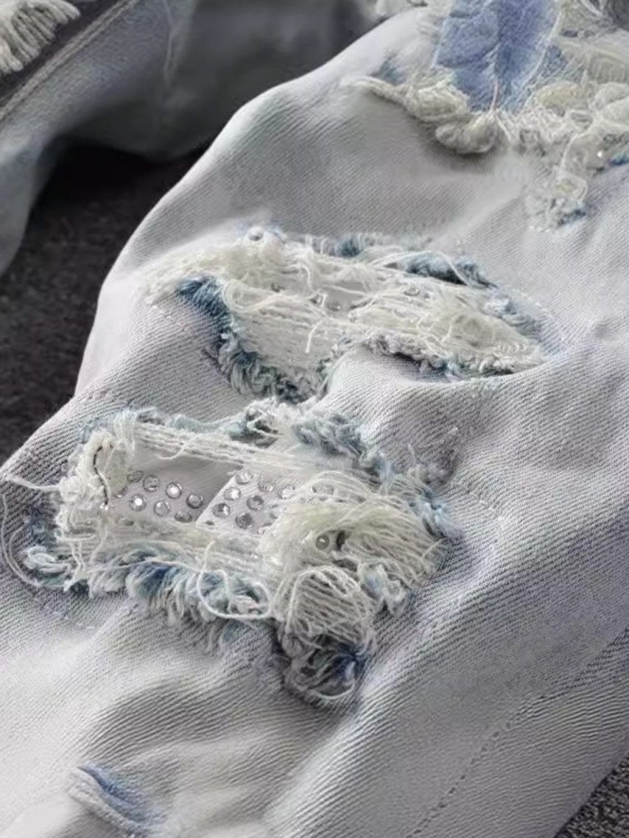 Men's Distressed Jeans with Pockets - S. M. & Co.