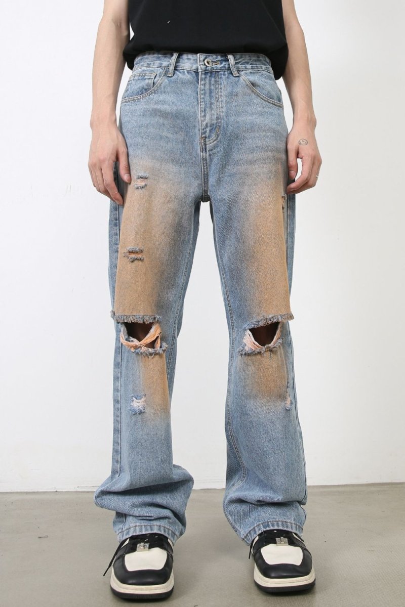 Men's Distressed Jeans with Pockets - S. M. & Co.