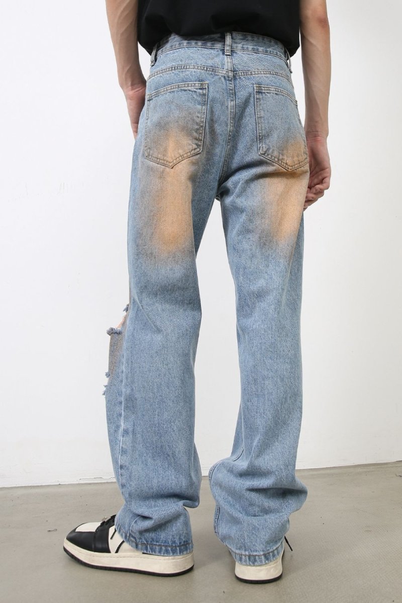 Men's Distressed Jeans with Pockets - S. M. & Co.