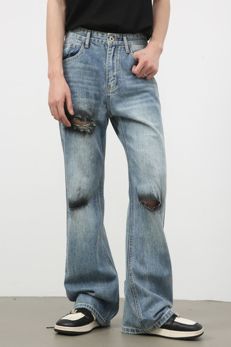 Men's Distressed Loose Fit Jeans - S. M. & Co.