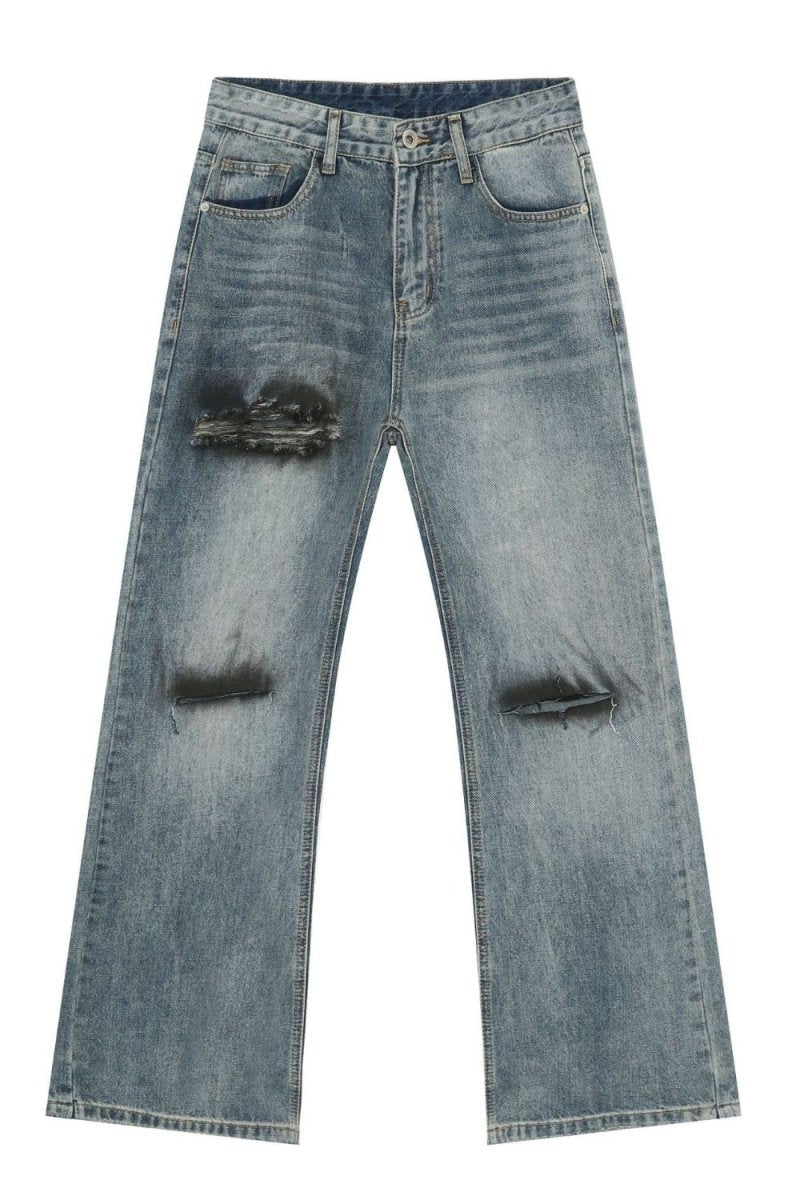 Men's Distressed Loose Fit Jeans - S. M. & Co.
