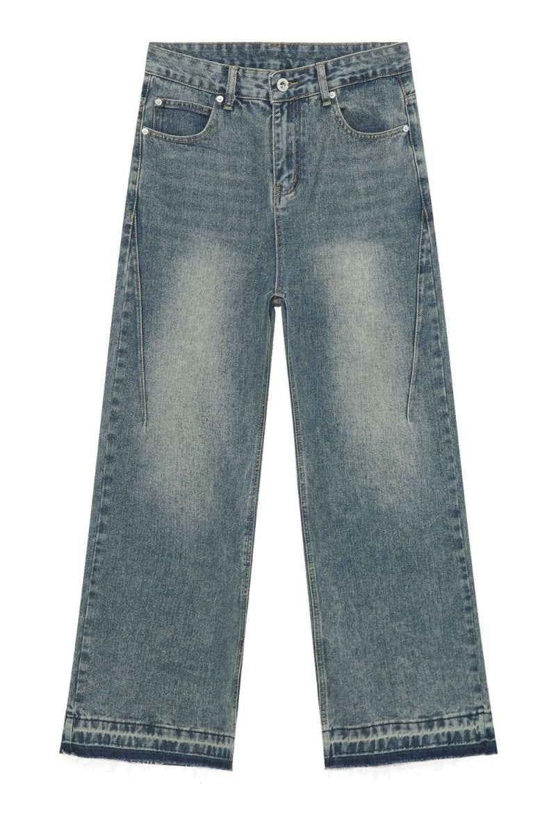 Men's Frayed Hem Jeans with Pockets - S. M. & Co.
