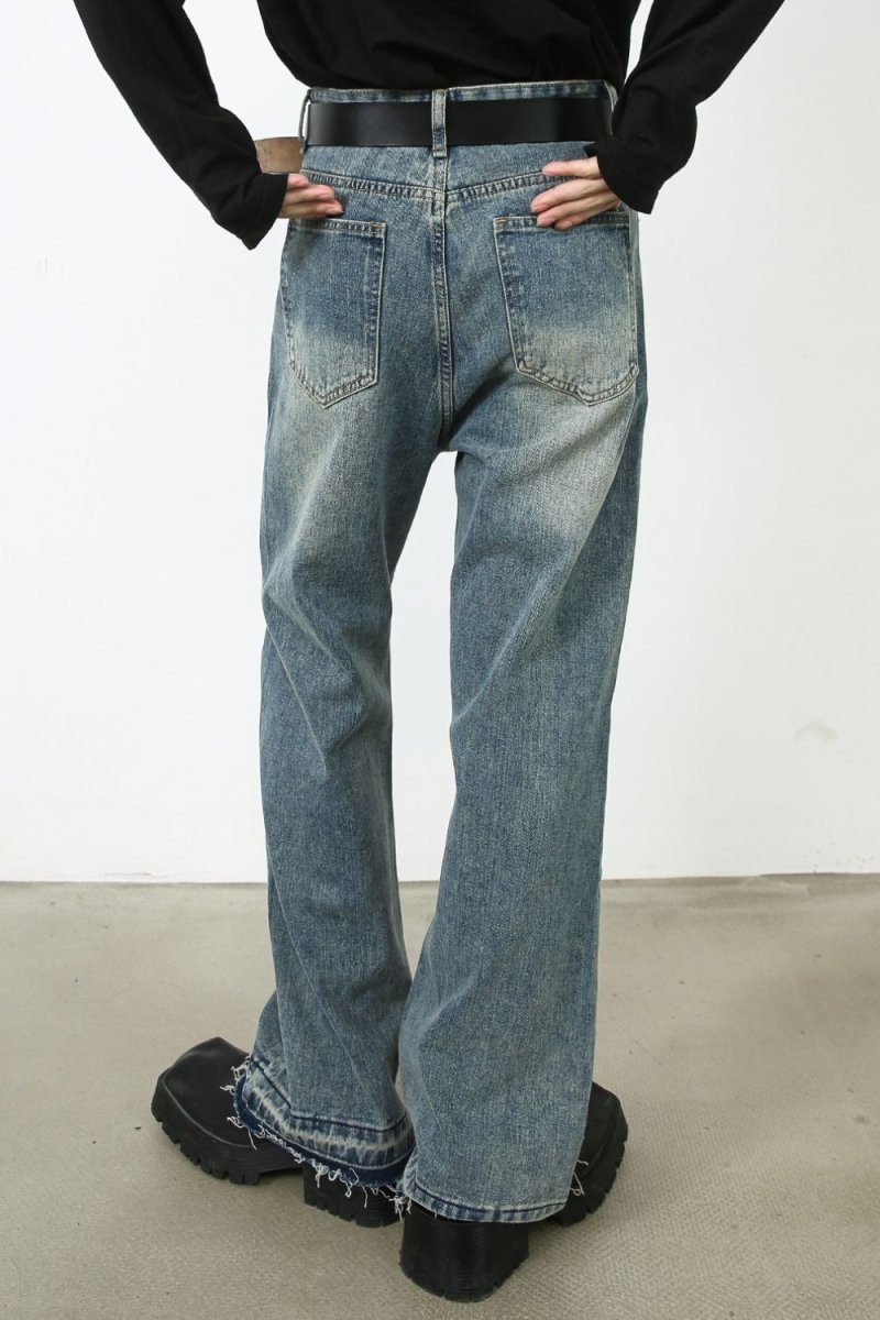 Men's Frayed Hem Jeans with Pockets - S. M. & Co.