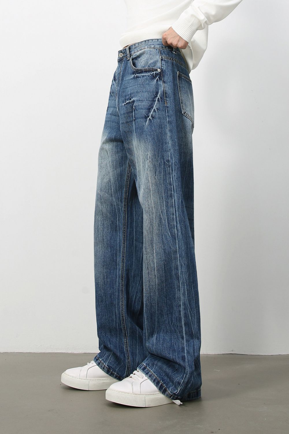 Men's Loose Fit Jeans with Pockets - S. M. & Co.