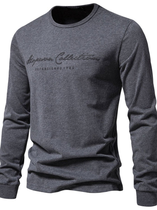 Men's Round Neck Letter Graphic T-Shirt - S. M. & Co.