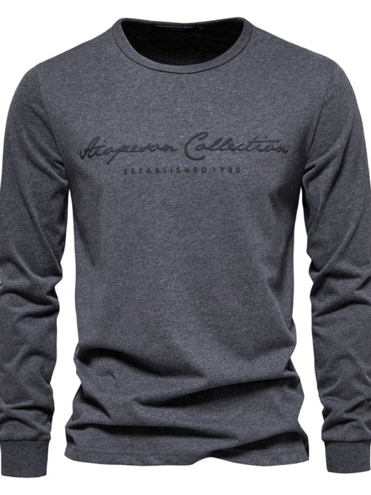 Men's Round Neck Letter Graphic T-Shirt - S. M. & Co.