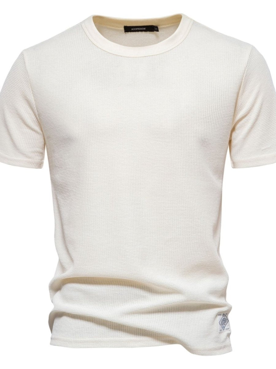 Men's Waffle - Knit Short Sleeve T-Shirt - S. M. & Co.