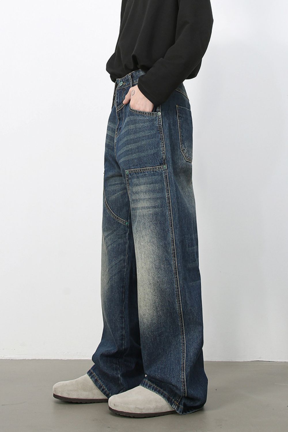 Men's Wide Leg Jeans - S. M. & Co.