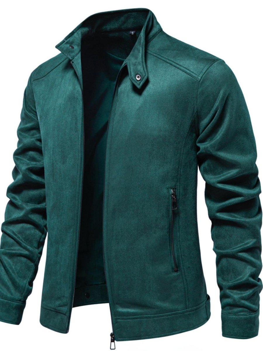 Men's Zip Up Long Sleeve Biker Jacket - S. M. & Co.