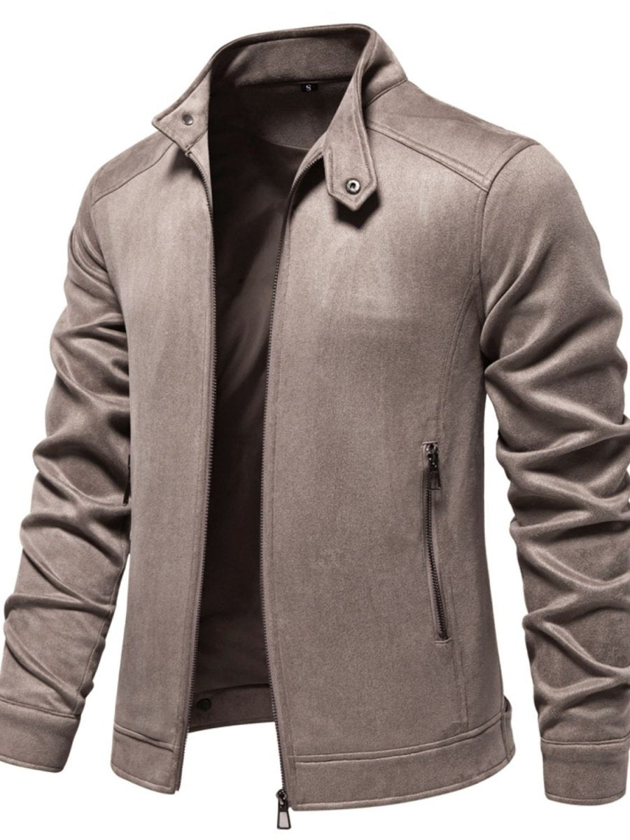 Men's Zip Up Long Sleeve Biker Jacket - S. M. & Co.