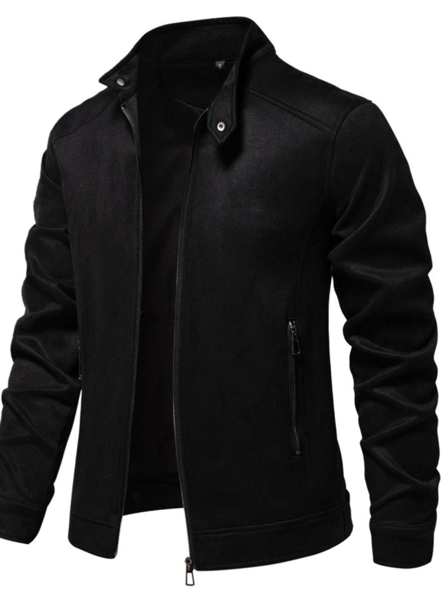 Men's Zip Up Long Sleeve Biker Jacket - S. M. & Co.