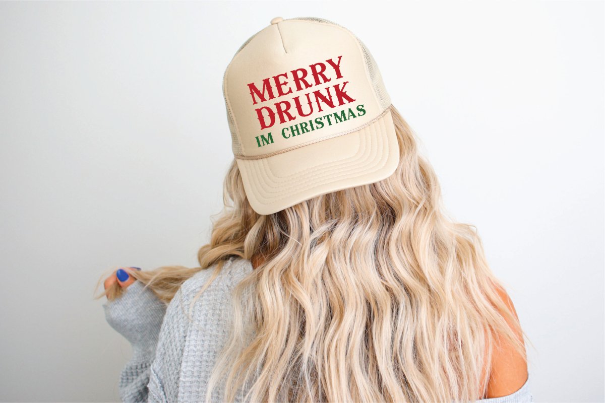 Merry Drunk Christmas DTF Trucker hat - S. M. & Co.