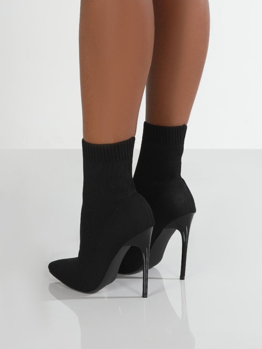 Mesh Point Toe Stiletto Boots - S. M. & Co.