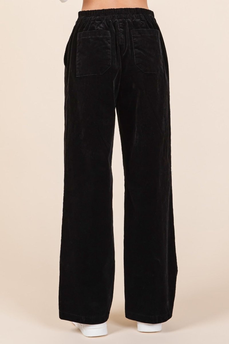 Mittoshop Corduroy Back Elastic Waist Pants - S. M. & Co.